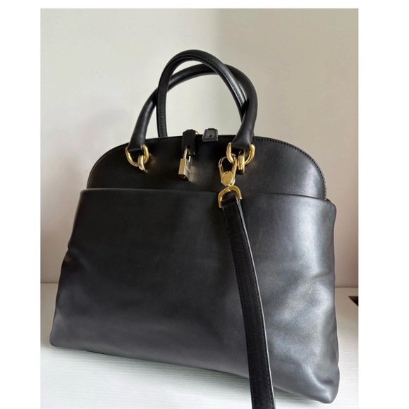 Rare Dolce & Gabbana Dome Black Leather Handbag - with lock and keys! - Picture 8 of 12